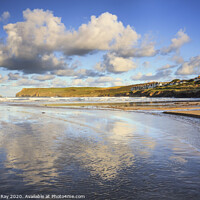 Buy canvas prints of Polzeath Beach Reflections by Andrew Ray