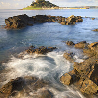 Buy canvas prints of St Michael's Mount at high tide by Andrew Ray