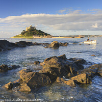 Buy canvas prints of Boat in morning light (St Michael's Mount) by Andrew Ray
