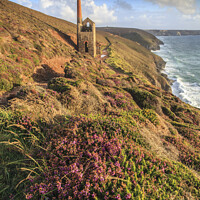 Buy canvas prints of Engine House at Wheal Coates by Andrew Ray