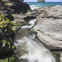 Buy canvas prints of Trebarwith Stream by Andrew Ray