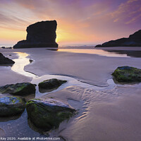 Buy canvas prints of Bedruthan sunset by Andrew Ray