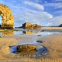Buy canvas prints of Morning light (Perranporth) by Andrew Ray