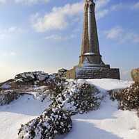 Buy canvas prints of Bassett Monument in the Snow by Andrew Ray