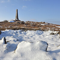 Buy canvas prints of Snow on Carn Brea by Andrew Ray