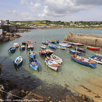 Buy canvas prints of Boats at Coverack by Andrew Ray