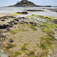 Buy canvas prints of Mid-Tide St Michaels Mount by Andrew Ray