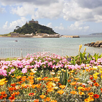 Buy canvas prints of Floral Display St Michael's Mount by Andrew Ray