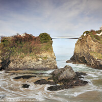 Buy canvas prints of High tide (Newquay Island) by Andrew Ray