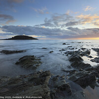 Buy canvas prints of Looe Island sunset by Andrew Ray