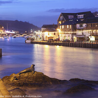 Buy canvas prints of Looe at twilight by Andrew Ray