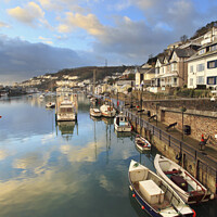 Buy canvas prints of Sunrise reflected (Looe) by Andrew Ray