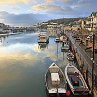 Buy canvas prints of Reflections of sunrise (Looe) by Andrew Ray