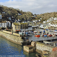 Buy canvas prints of View from Coast Path (Polperro) by Andrew Ray