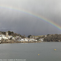 Buy canvas prints of Rainbow over Fowey by Andrew Ray