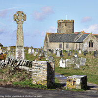 Buy canvas prints of St Materiana Church (Tintagel) by Andrew Ray