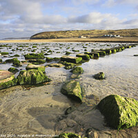 Buy canvas prints of Across  the Stepping Stones (Perranporth) by Andrew Ray