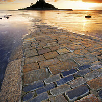 Buy canvas prints of The Causeway (St Michael's Mount) by Andrew Ray