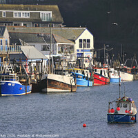 Buy canvas prints of Boats at Looe by Andrew Ray