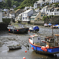 Buy canvas prints of Boats at Polperro by Andrew Ray