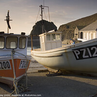 Buy canvas prints of Boats at Mullion by Andrew Ray