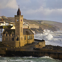 Buy canvas prints of Porthleven Clock by Andrew Ray