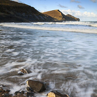 Buy canvas prints of Boulders at Crackington Haven by Andrew Ray