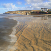 Buy canvas prints of Patterns and reflections (Perranporth) by Andrew Ray