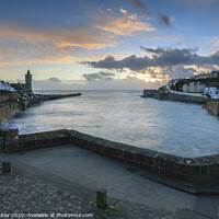 Buy canvas prints of Porthleven Harbour Entrance by Andrew Ray