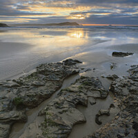Buy canvas prints of Polzeath sunset by Andrew Ray