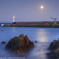 Buy canvas prints of Mevagissey Twilight by Andrew Ray