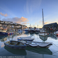 Buy canvas prints of Sunrise at Mevagissey by Andrew Ray