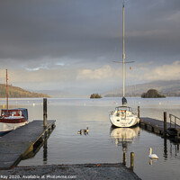 Buy canvas prints of Boats at Bowness-on-Windermere by Andrew Ray