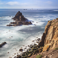 Buy canvas prints of Cliff view (Land's End) by Andrew Ray