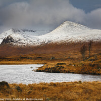 Buy canvas prints of Snow on Black Mount by Andrew Ray