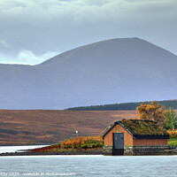 Buy canvas prints of Loch Loyal Boathouse by Andrew Ray
