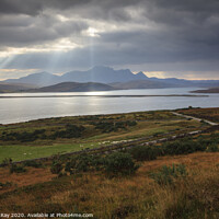 Buy canvas prints of Light shafts over the Kyle of Tongue by Andrew Ray
