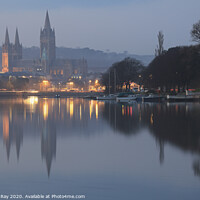 Buy canvas prints of Twilight Reflections (Truro) by Andrew Ray