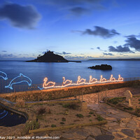 Buy canvas prints of Marazion Christmas Lights by Andrew Ray