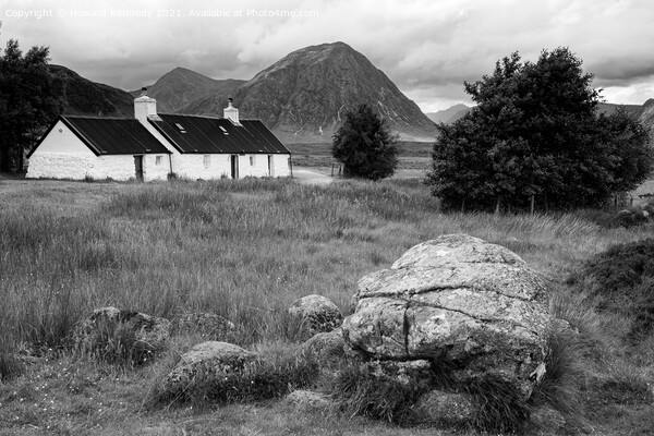 Black Rock Cottage and Buachaille Etive Mor Picture Board by Howard Kennedy