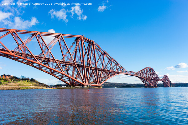 Forth Bridge from North Queensferry Picture Board by Howard Kennedy