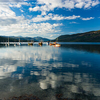 Buy canvas prints of Early morning reflections on Loch Broom by Howard Kennedy