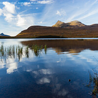 Buy canvas prints of Cul Mor reflections on Lochan an Ais by Howard Kennedy