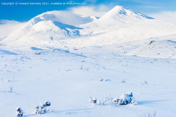 The Black Mount in winter Picture Board by Howard Kennedy