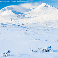 Buy canvas prints of The Black Mount in winter by Howard Kennedy