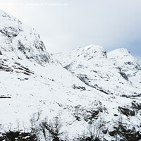 Buy canvas prints of Three Sisters of Glencoe in winter snow by Howard Kennedy