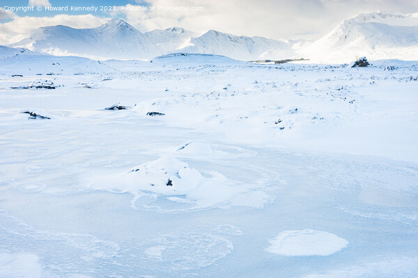 The Black Mount from Loch Ba in Winter Picture Board by Howard Kennedy