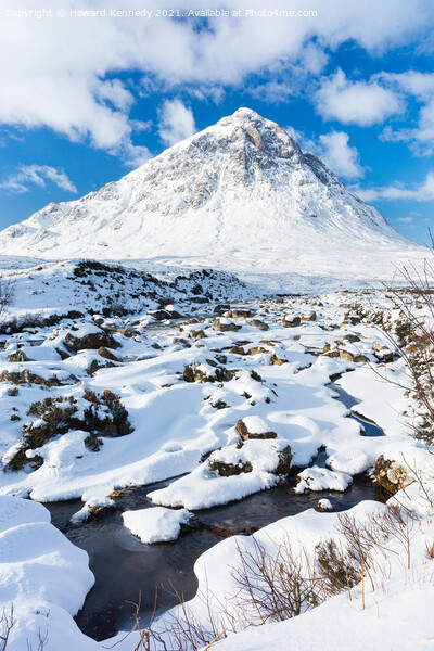 Buachaille Etive Mor and the River Coupall Picture Board by Howard Kennedy