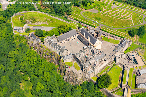 Stirling Castle from the air Picture Board by Howard Kennedy