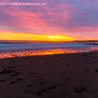 Buy canvas prints of Dawn light on Aberdeen Beach, Scotland by Howard Kennedy